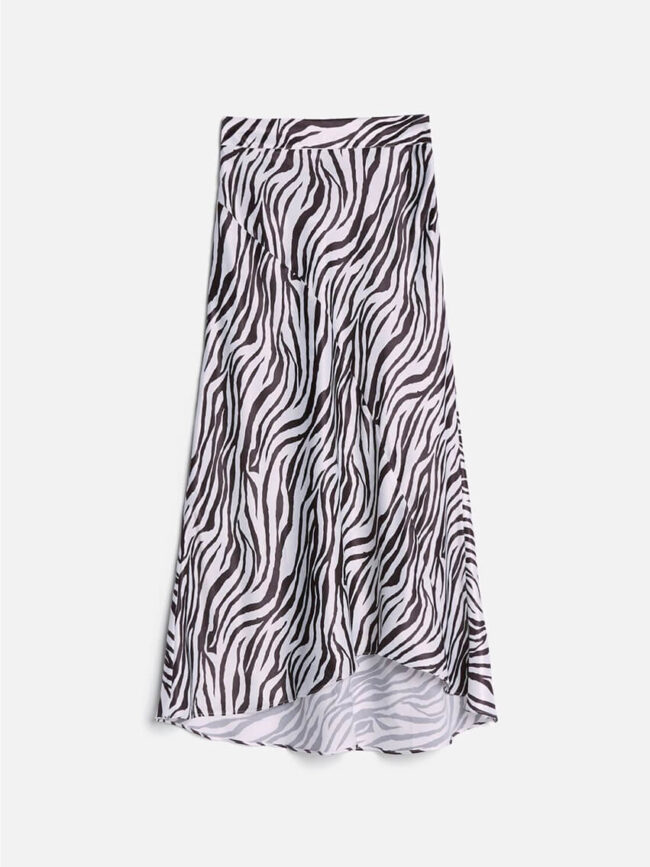 Zebra print midi skirt